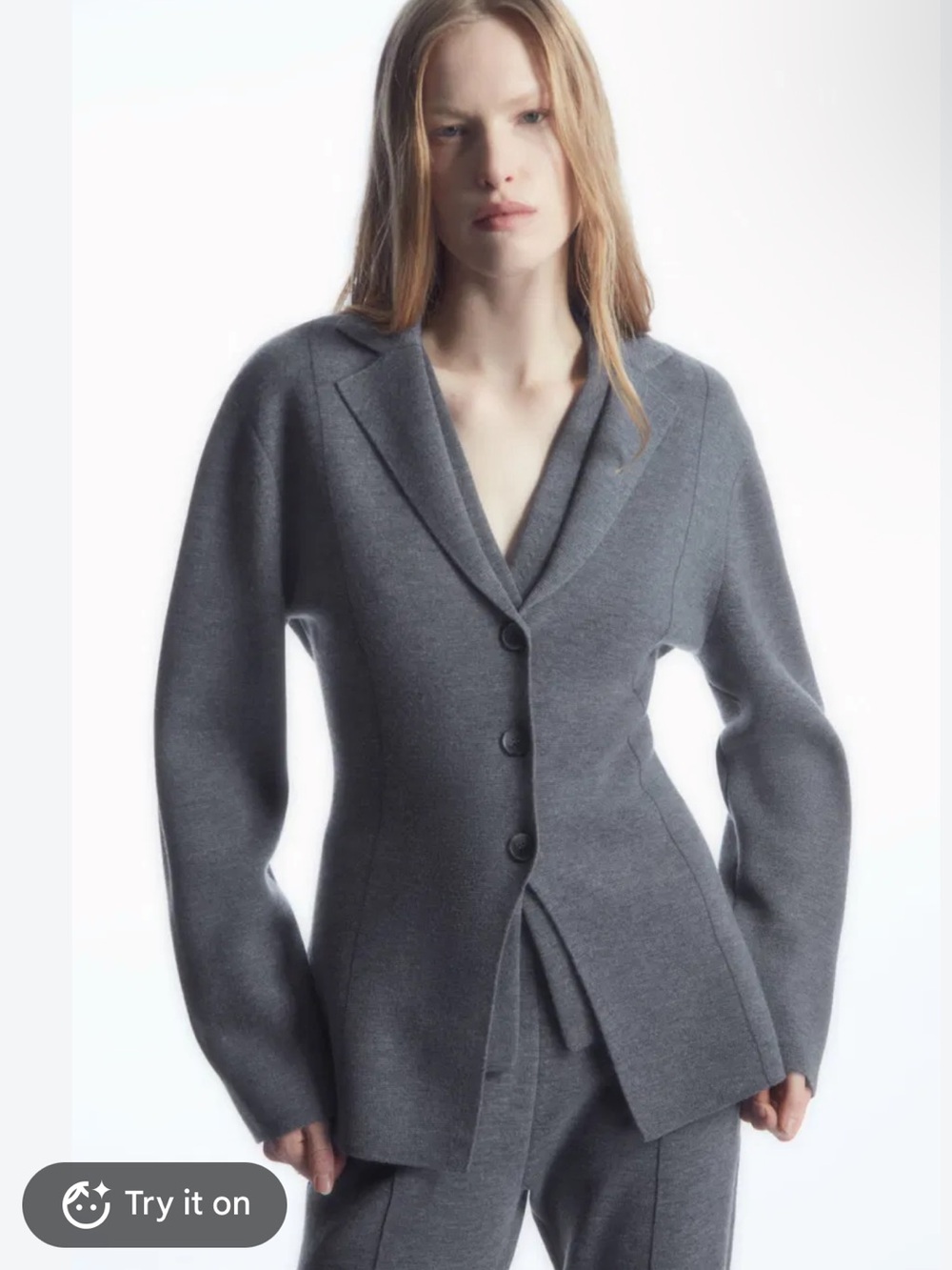 COS Knitted Waisted Blazer